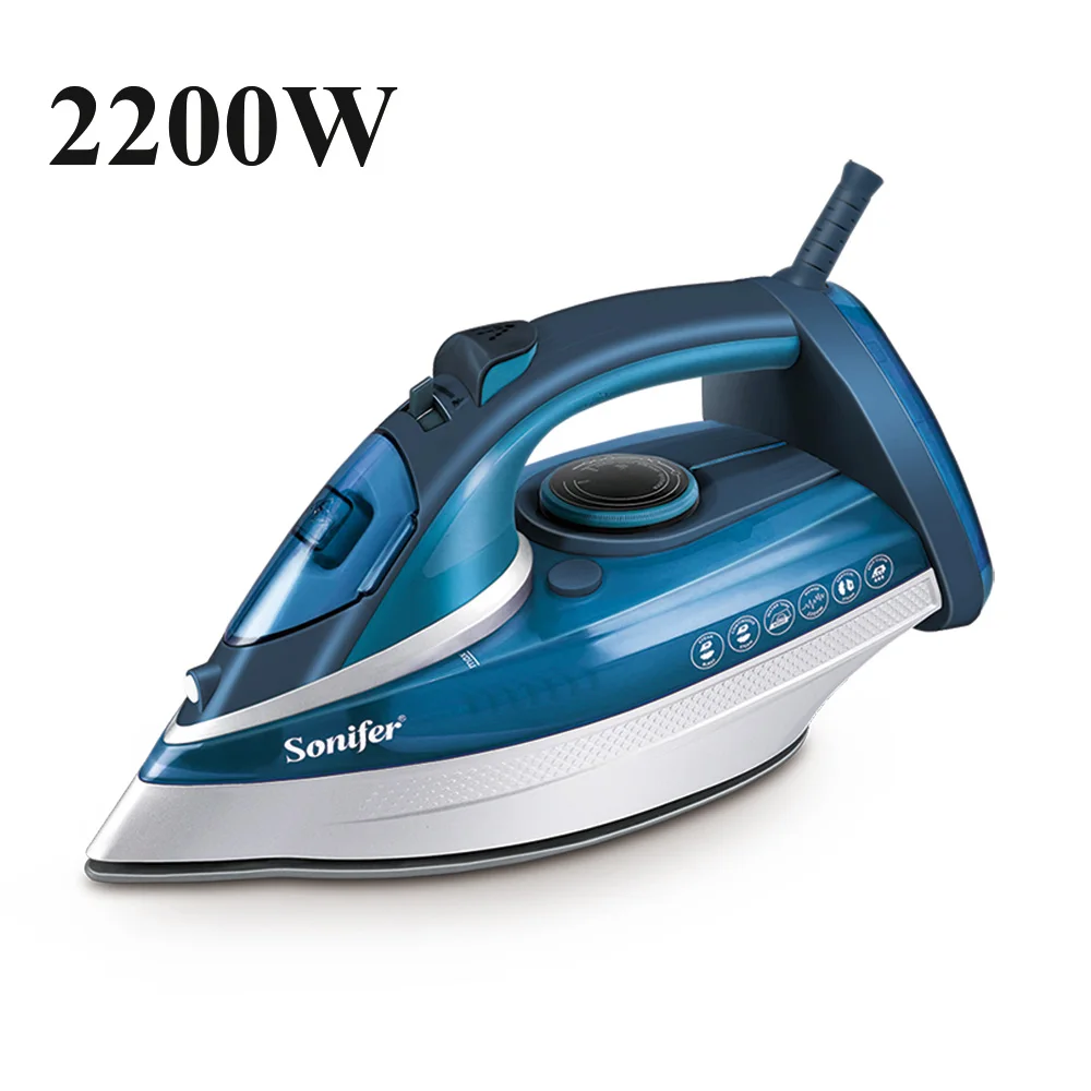 SF9057-Blue 2200 Вт Электрический Утюг паровой Flatiron для одежды высокого качества многофункциональный керамический Soleplate инвентарь прачечной Sonifer - Цвет: SF9057-Blue