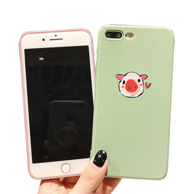 2019 fashion cute mobile phone case women cartoons pictures Multi-color dust-proof and shatter-resistant |
