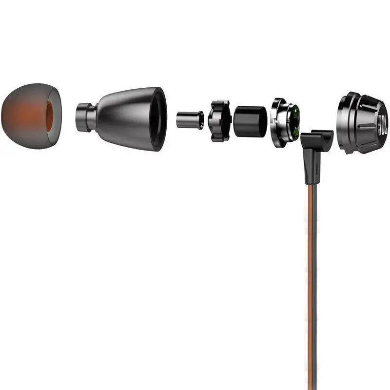 JBL T380A двойные динамические наушники-вкладыши 105dB HIFI наушники с микрофоном 3 5