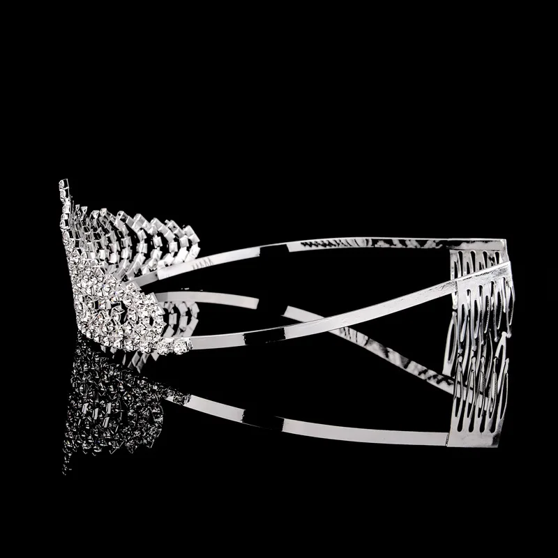 Женщины Диадемы Горный Хрусталь Форме Сердца Партия Ребенок Корона