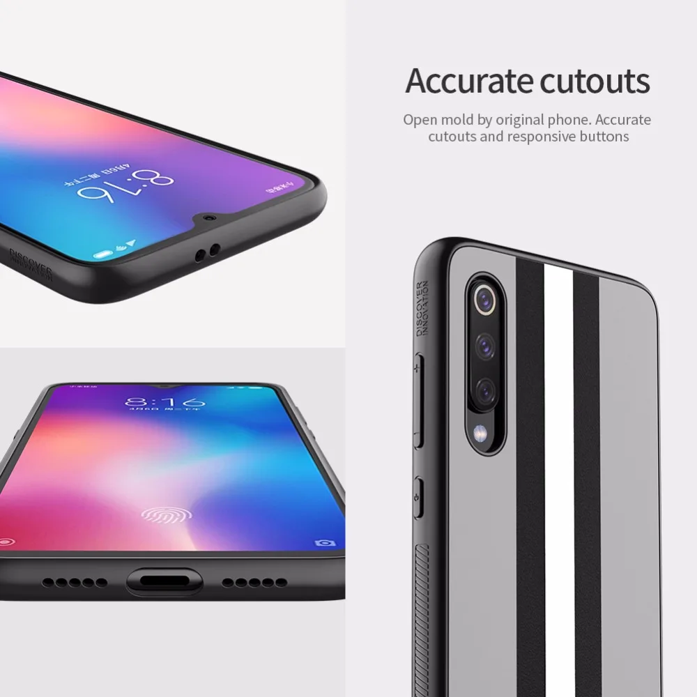 NILLKIN Striped Case For Xiaomi mi9 /mi9 Explore Cover Reflective Water writing durable non-slip Thin and light | Мобильные телефоны