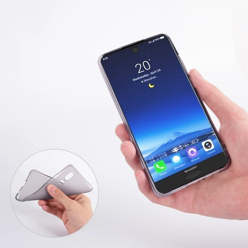 Чехол для Sharp Aquos S2 Мягкая силиконовая задняя крышка из ТПУ Fandas защитный чехол