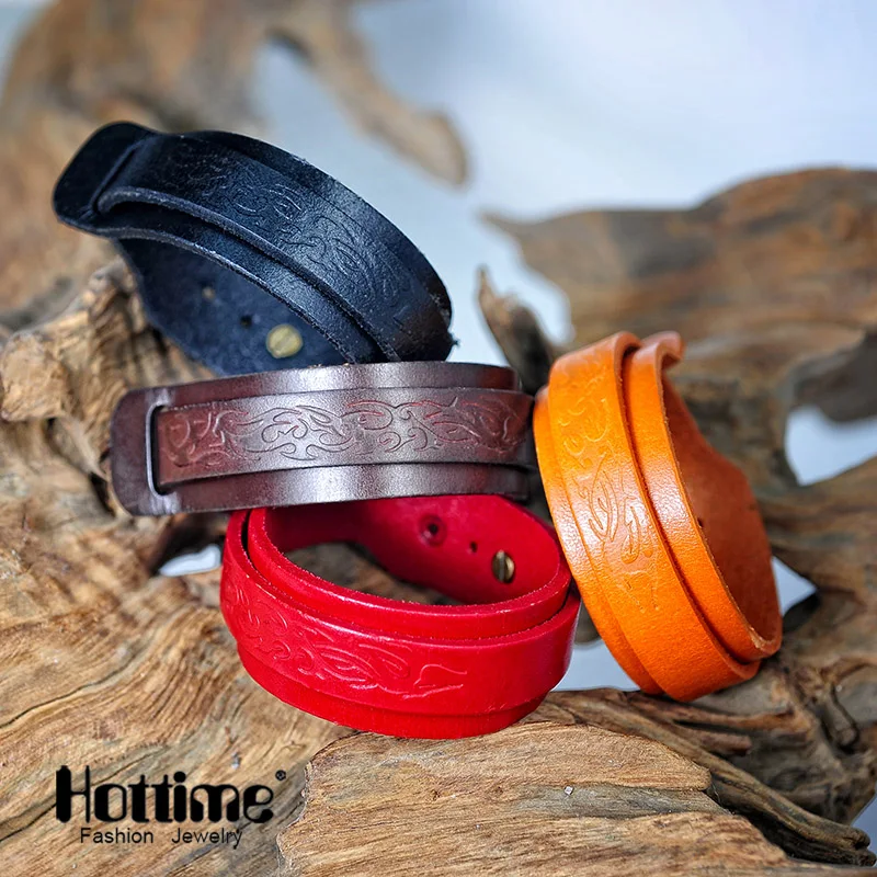 Hottime новые модные украшения браслеты и из натуральной кожи на выбор 4 вида цветов