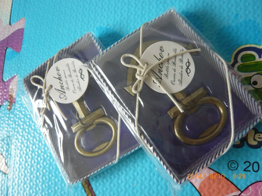 Свадебный душ подарки и для гостей медный якорь в форме хромовых штопор винных