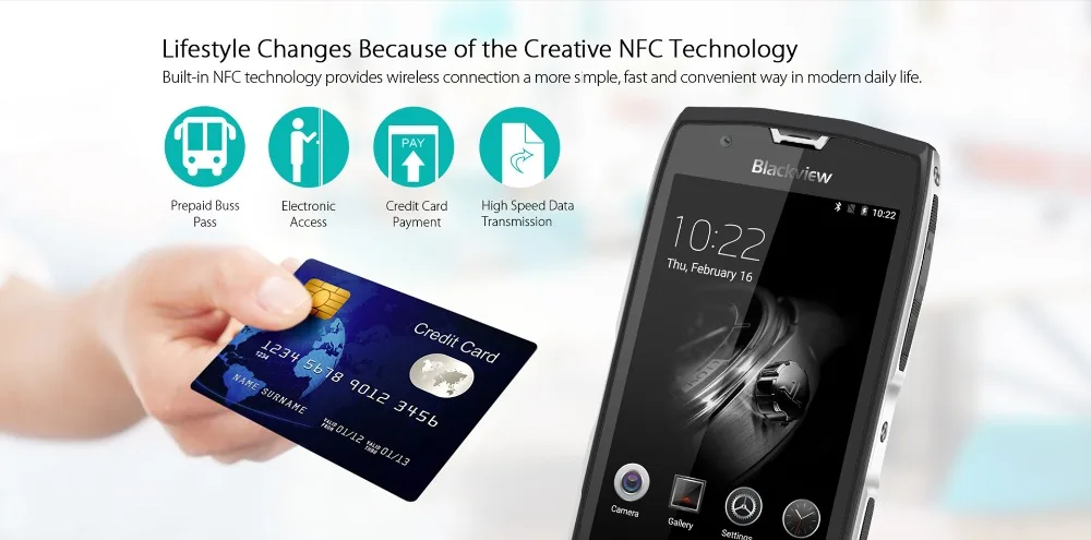 Blackview BV7000 " FHD MT6737T четырехъядерный процессор 2 Гб ОЗУ 16 Гб ПЗУ NFC Dual SIM 4G смартфон с отпечатком пальца 8,0 МП камера 3500 мАч батарея