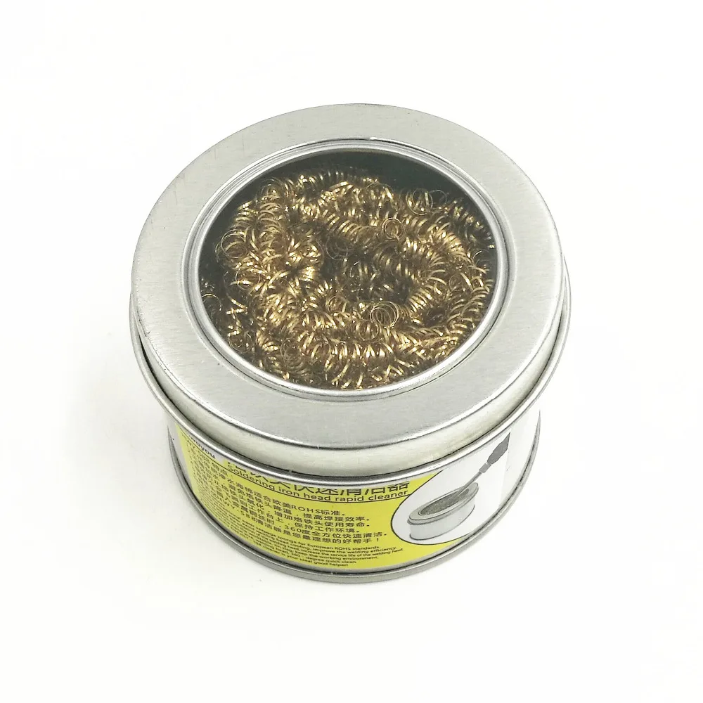 

Desoldering Soldering Iron Mesh Filter Cleaning Nozzle Tip Copper Wire Ball Clean Ball Dross Box Cleaning Ball Wire Brush