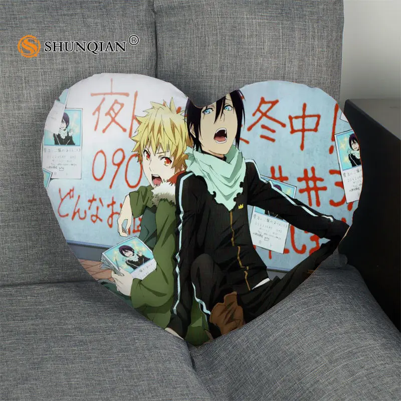 Горячая Распродажа Noragami сердце Форма Наволочка на заказ молния только покрыть