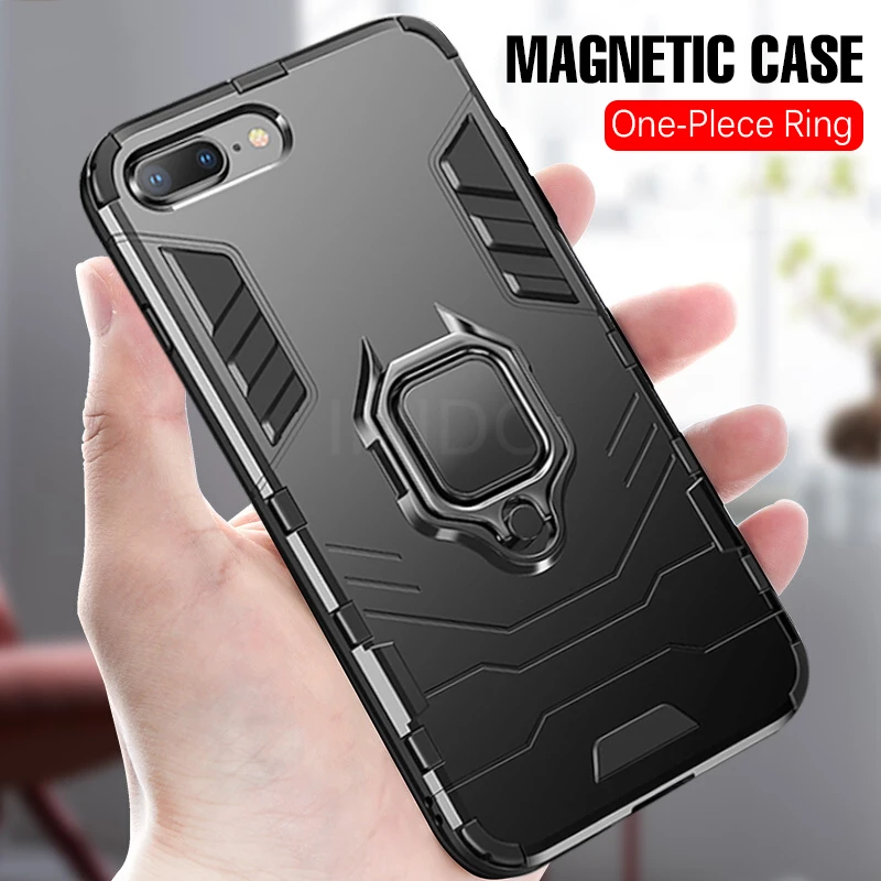 Luxury Armor Ring Soft Phone Case For IPhone 6 6s 7 8 Plus XR X XS Max Cover Shockproof | Мобильные телефоны и аксессуары
