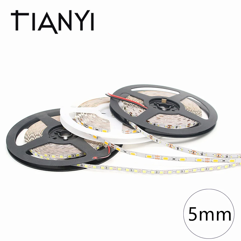 DC 12 V Светодиодная лента 5 м 300 светодиодный 600 SMD 2835 3014 5630 не Водонепроницаемый мм