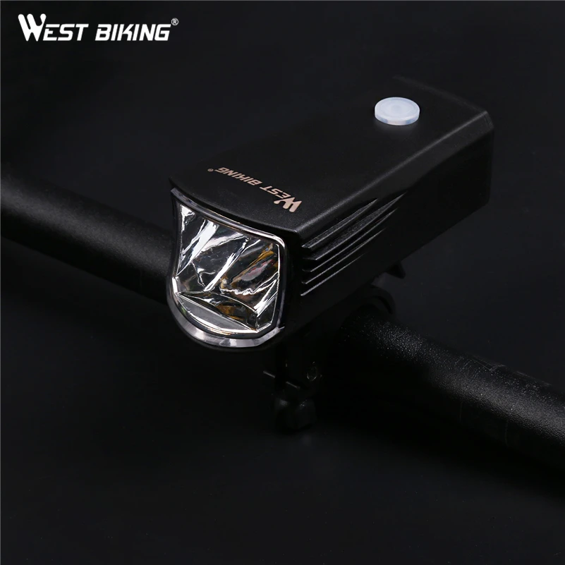 WEST BIKING USB Перезаряжаемый велосипедный фонарь передний руль светодиодный s