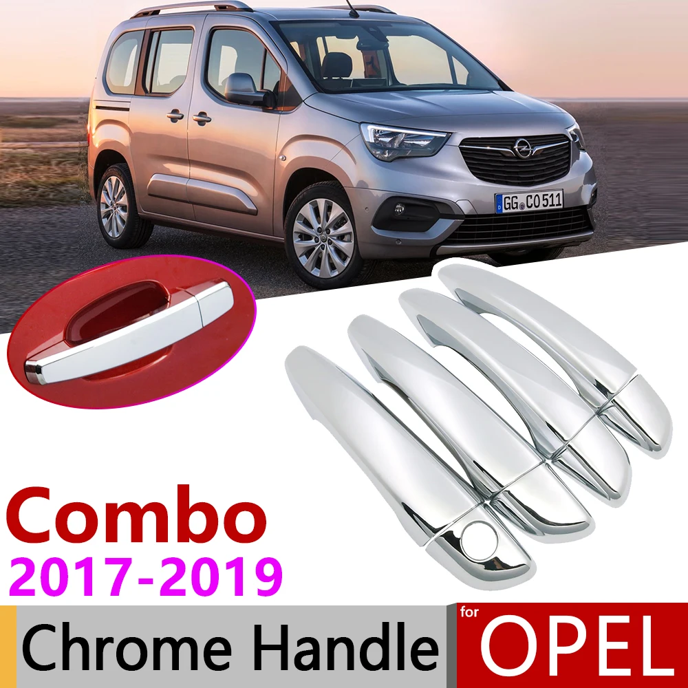 Хромированная накладка на дверную ручку для Opel Vauxhall Combo Life 2018 2019 2020|Наклейки