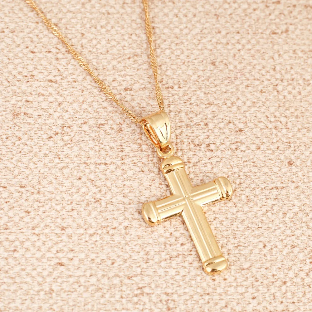 Модное мужское ожерелье из нержавеющей стали крест кулон оптовая продажа