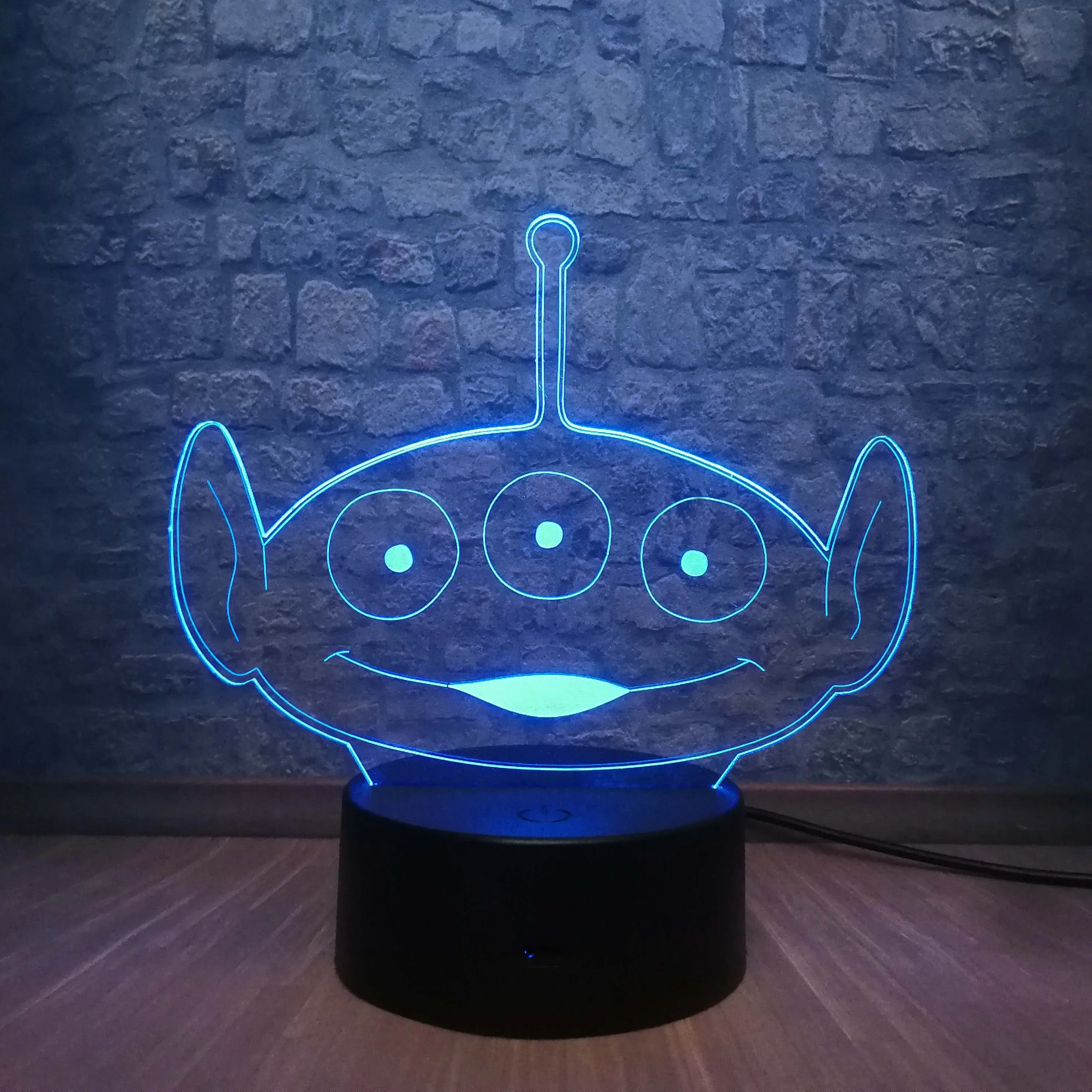 Милая игрушка история инопланетяне 3D Светодиодная лампа USB зарядка Подростковая