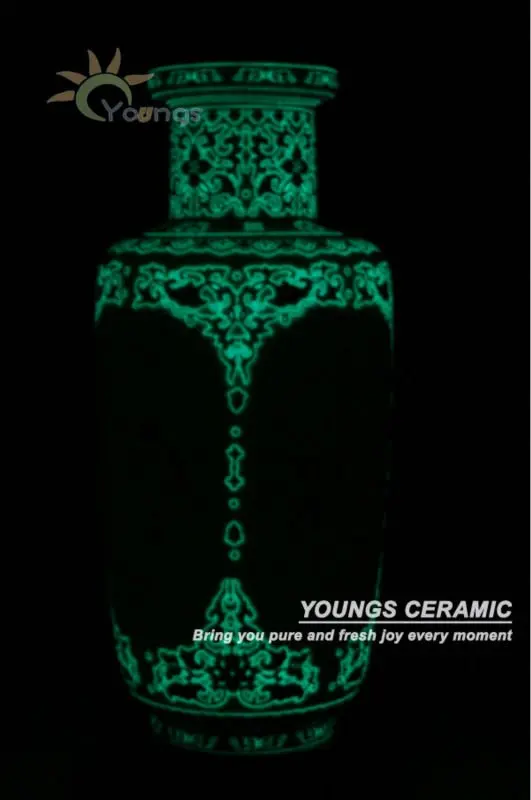 

Antique Chinese Handmade Ceramic Porcelain LUMINOUS Hollow Out Pronus Vases