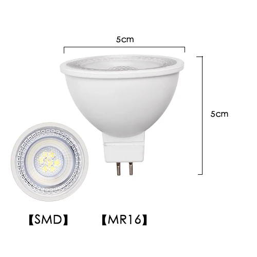GU10 MR16 Светодиодный точечный светильник лампа GU5.3 SMD Светодиодная лампа 6 Вт переменного тока 12V 220V 230V 240V 110V Bombillas Точечный светильник внутреннего лампада cfl энергосберегающие лампы - Испускаемый цвет: MR16 SMD