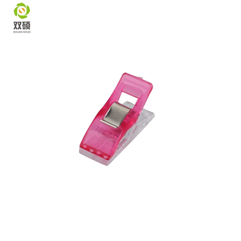 F 20PCS Shuanshuo, пластиковые зажимы для шитья, 20 шт., прозрачные, для шитья, для одеяла, для переплета, пластиковые зажимы, упаковка, замечательные пластиковые зажимы - Цвет: F 20PCS