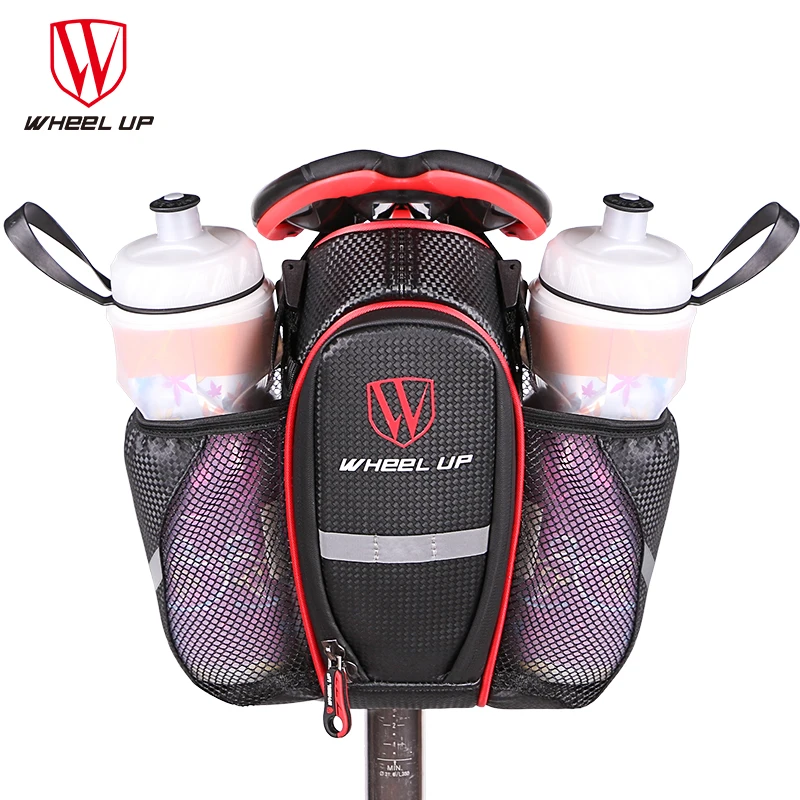 

WHeeL UP 2 Pockets Bike Bag Bicycle Seat Post Bag Mountain MTB Road Bike Seat Rear Tail Pouch Bottle Bags Bicycle Accessories