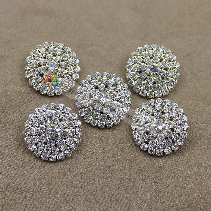 Набор золотистых/серебристых планшетов 20 шт. 25 мм|crystal rhinestone button|rhinestone buttonsbuttons