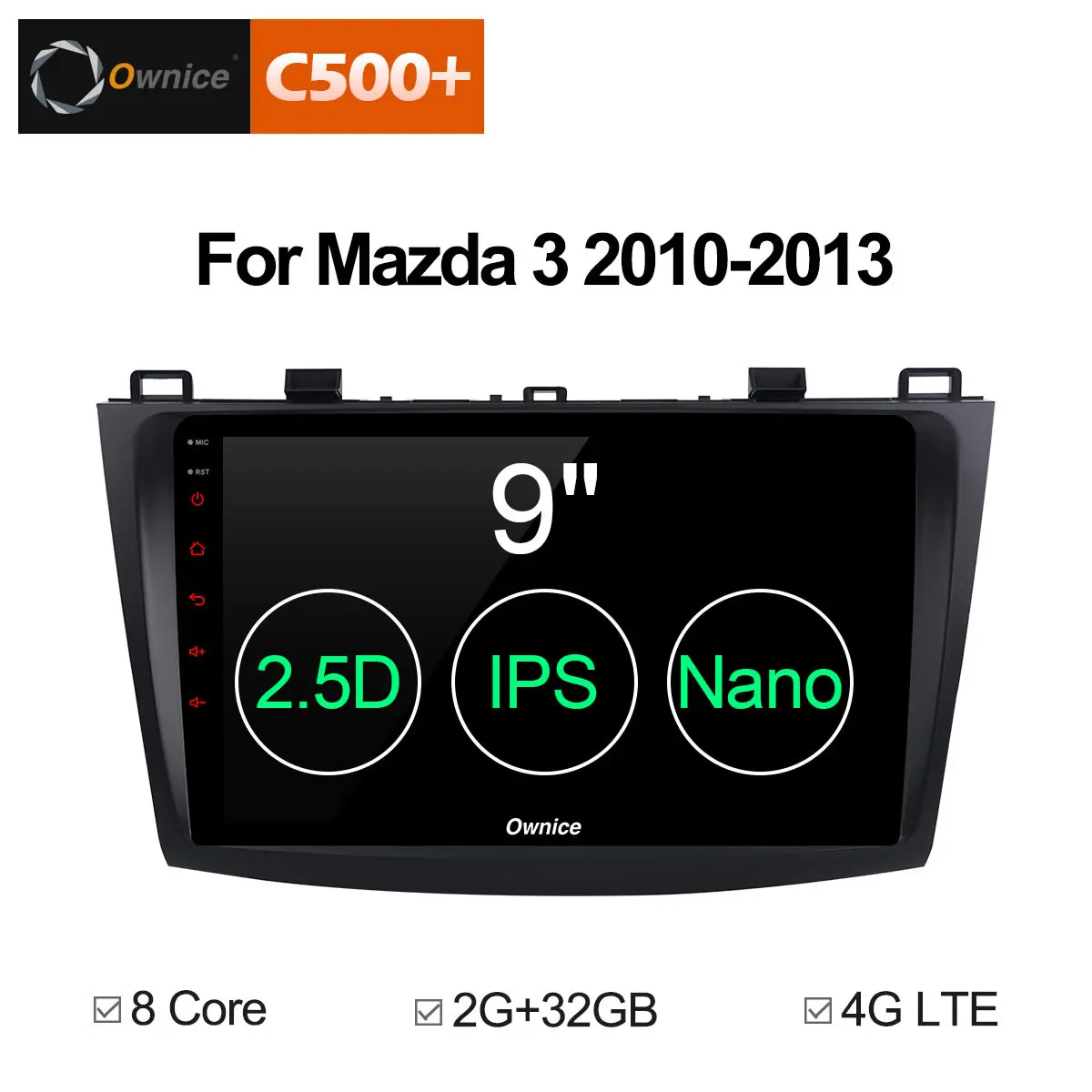 Ownice C500 + G10 9 дюймов Android 8 1 автомобильный Автомобильный приемник с dvd