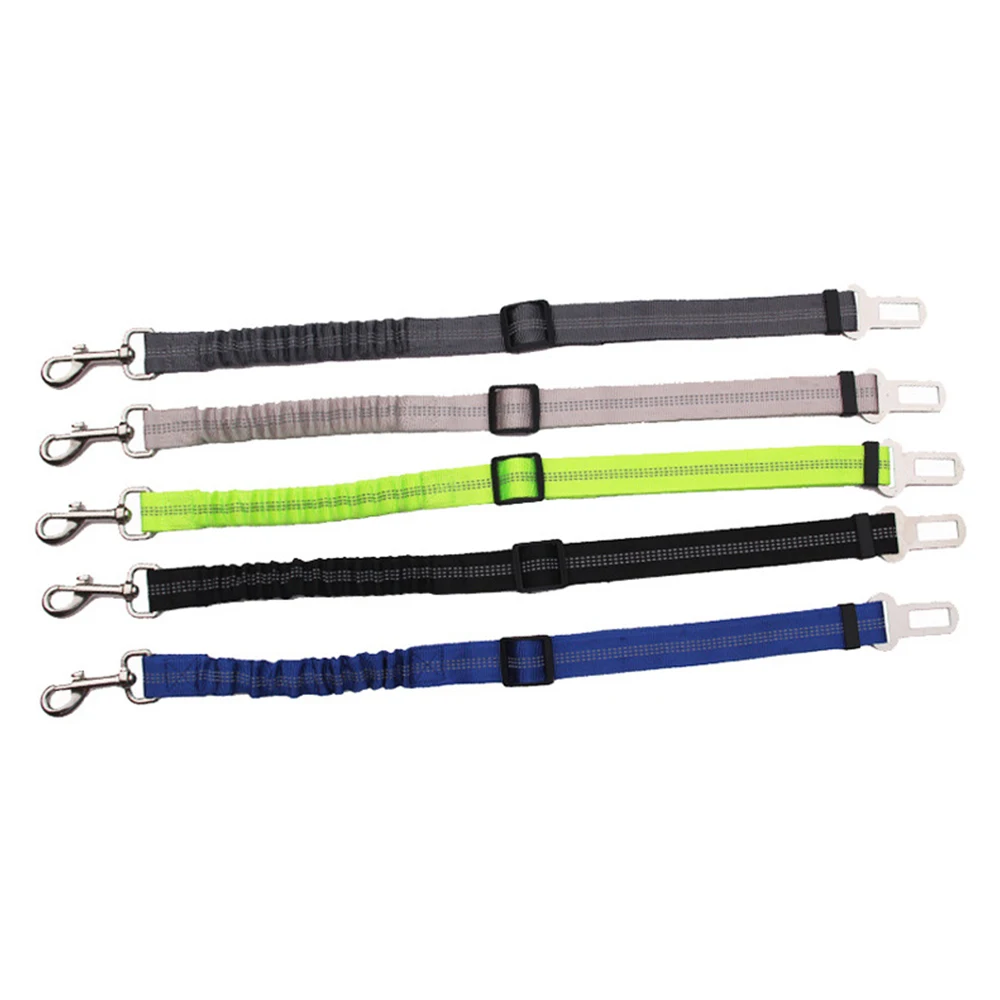 

1PCS Dog Cat Car Seat Belt Buffer Elastic Reflective Safety Traction Rope Pet Supplies Safety Products For Pets Going Out