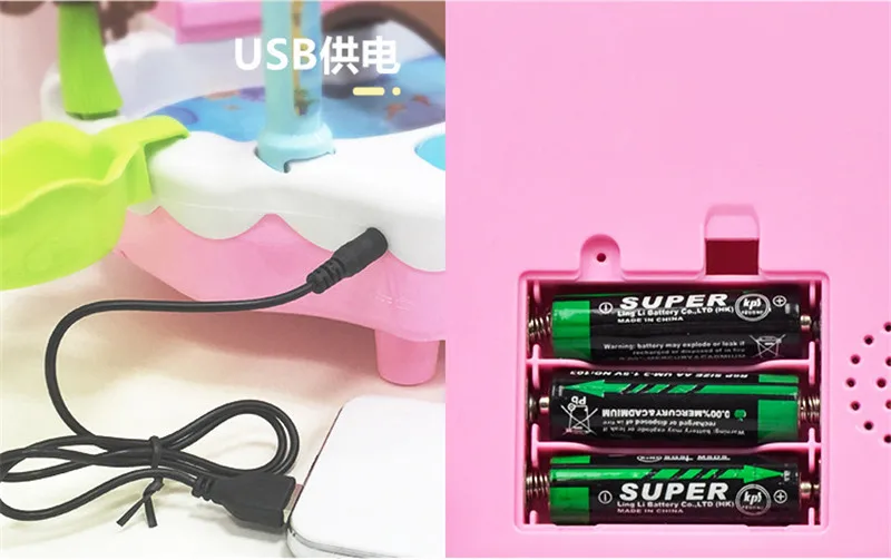 DIY креативные ролевые игры электрическая игрушка мультфильм рыба Музыка Свет многофункциональные игрушки раннего развития подарки для детей ребенка