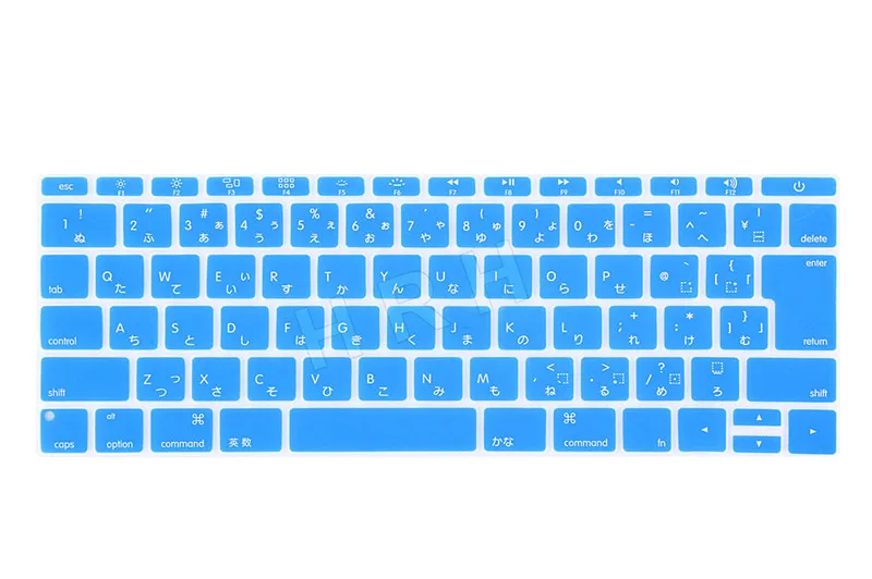 Turquoise HRH Японский силиконовый чехол кожи для Macbook New Pro 1" A1708(версия, без Touch Bar) Mac 12" A1534 JP Версия - Цвет: Turquoise