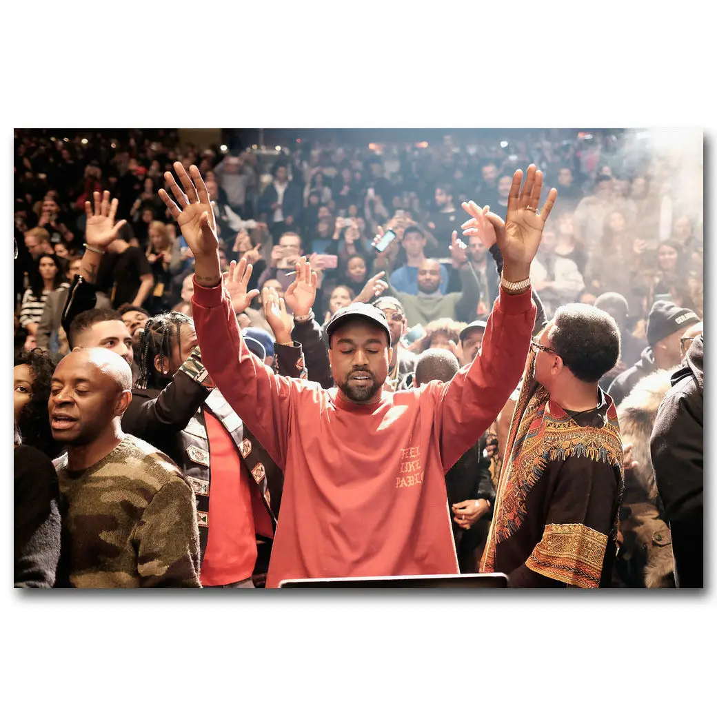 FX181 Kanye West& Kid Cudi Kids See Ghosts Hot, музыкальный альбом, плакат, искусство, Шелковый светильник, холст, современный, для дома, комнаты, настенный принт, Декор - Цвет: Design 006