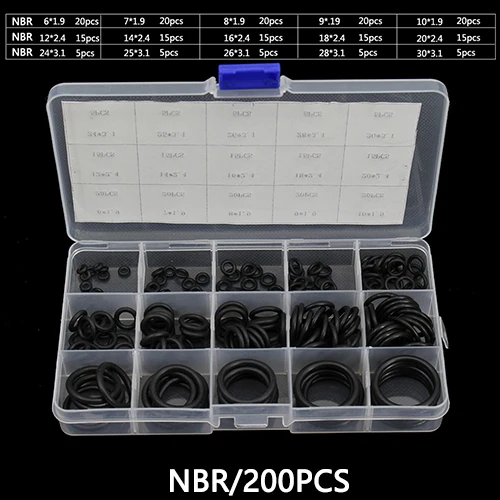 black NBR orings x1 PCP Пейнтбольная прочная силиконовая розетка NBR VMQ FKM красный черный белый зеленый уплотнительное кольцо прокладка замена БЫСТРОРАЗЪЕМНАЯ муфта фитинги - Цвет: black NBR orings x1