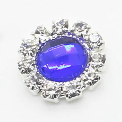 No.10 Royal Blue 10 шт 10 мм круглые акриловые стразы с плоской задней частью декоративные пуговицы разноцветные Diy ленты для волос для девочек аксессуары для свадебных украшений - Цвет: No.10 Royal Blue