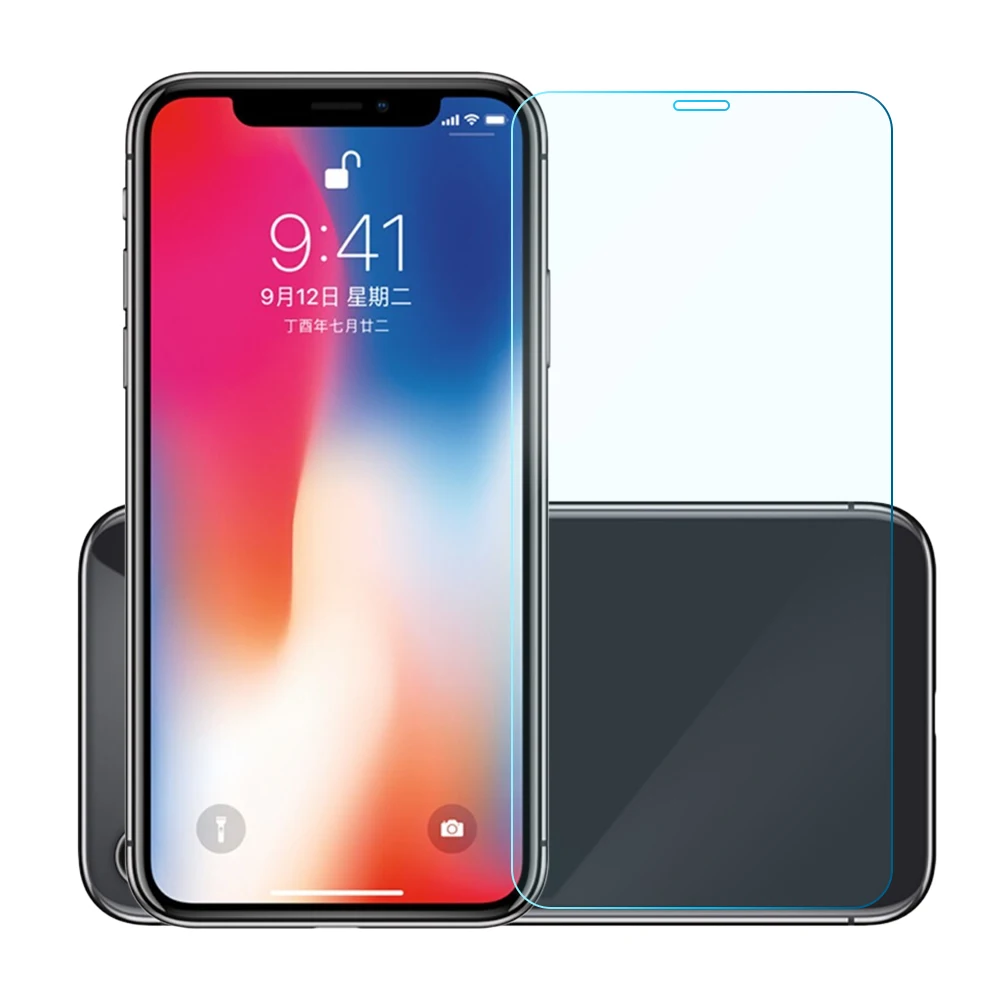 Для iphone X Закаленное Стекло Пылезащитная защита от отпечатков пальцев прозрачное