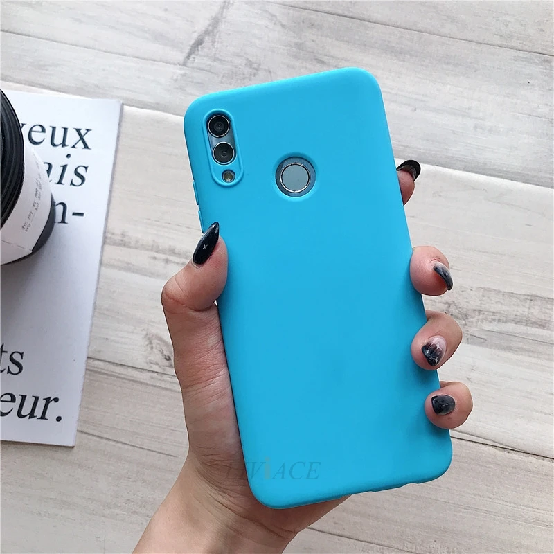 blue Матовая ярких цветов силиконовые чехлы для samsung galaxy A30 A50 M30 M20 M10 A10 A40 A70 a10e a20e a30s a50s a10s a20s Мягкий ТПУ чехол с мультипликационным рисунком - Цвет: blue