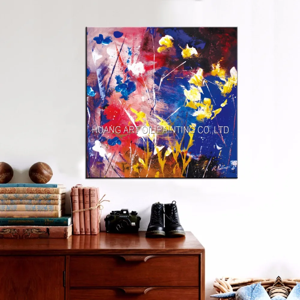 2017 Handmade Popular Abstract Landscape Oil Painting On Canvas Hand Painted Modern Flower for Living Room Wall Art | Дом и сад