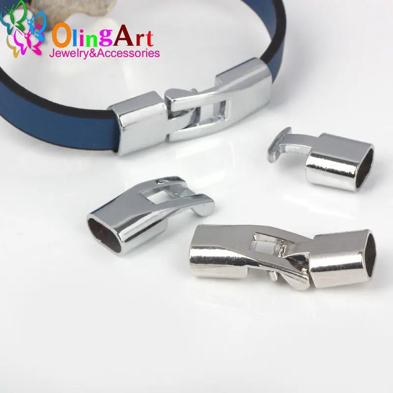 OlingArt 35*12 мм 3 шт./лот кожаные застежки серебристого цвета Высококачественная