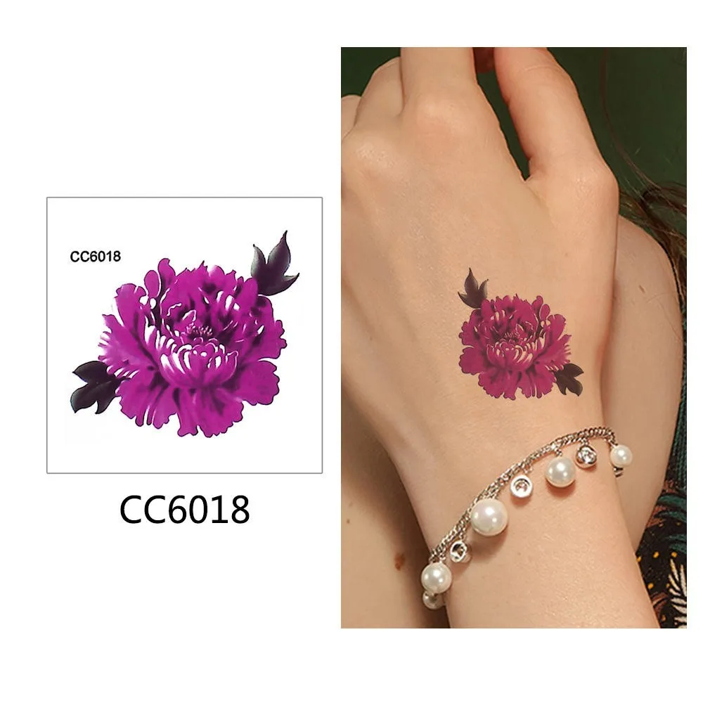 CC6018 Glaryyears 1 лист временная татуировка наклейка красочные поддельные татуировки растения флеш-тату водонепроницаемый маленькое боди-арт для мужчин и женщин 16 видов конструкций - Цвет: CC6018