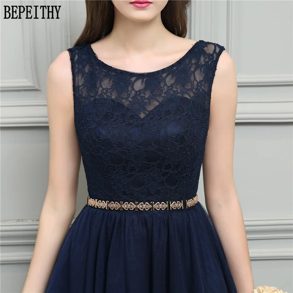 BEPEITHY Новое поступление vestido de festa Longo темно-синее ТРАПЕЦИЕВИДНОЕ(без пояса) Короткое изготовление на заказ платья для выпускного вечера платья подружки невесты