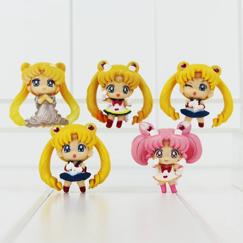 Игрушечные фигурки из ПВХ Tsukino Mercury Jupiter Venus Saturn 5 шт./лот|sailor mars|kids toyssailor moon tsukino usagi |