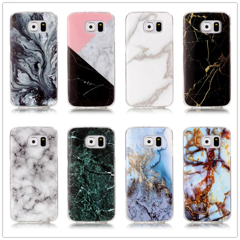 

Case For Samsung Galaxy S6 S7 Edge S8Plus Silicone Soft TPU Geometry Marble Coque Cases For Samsung S7 Edge S8 Plus Case