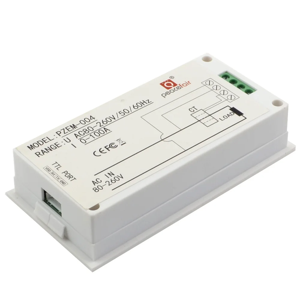 AC80-260V 100A измеритель мощности монитор вольтметр Амперметр счетчик энергии с функцией последовательной связи 12002352