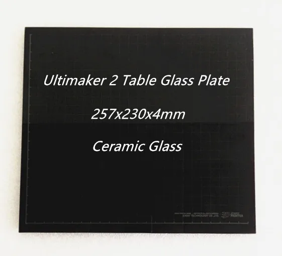 Ultimaker 2 UM2 257x230x4 мм настольная стеклянная керамическая пластина для 3D принтера со