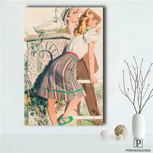 Пользовательские pin up girl (5) Печатный постер тканевые настенные художественные