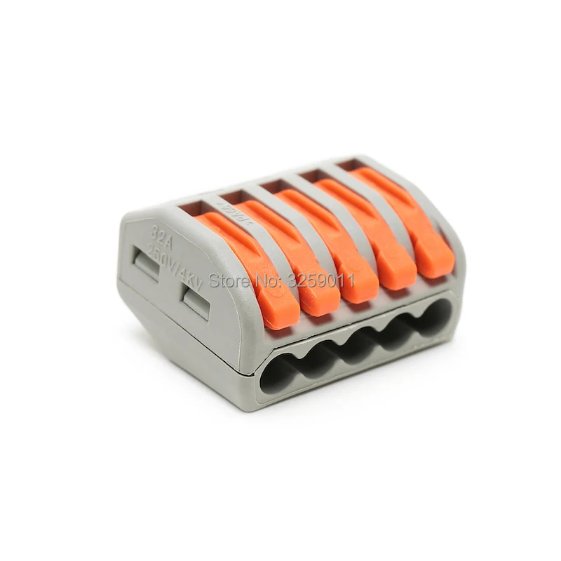 

250 шт., многоразовые электрические соединители для кабеля, 28-12 AWG 222-415