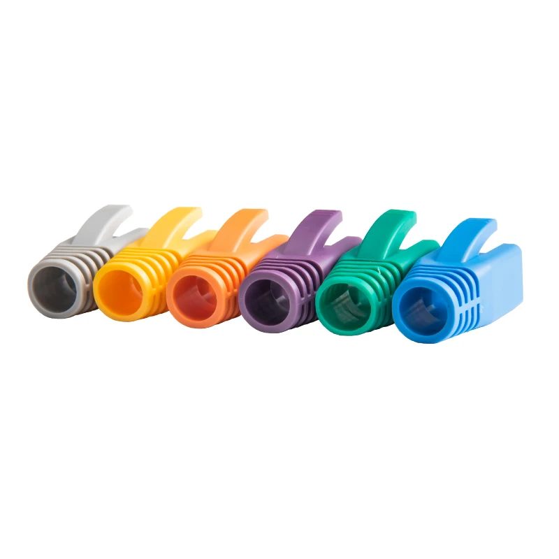 Cat 6A Cat7 RJ45 Модульная штепсельная вилка PUR кабель сапоги Защита от перенапряжения
