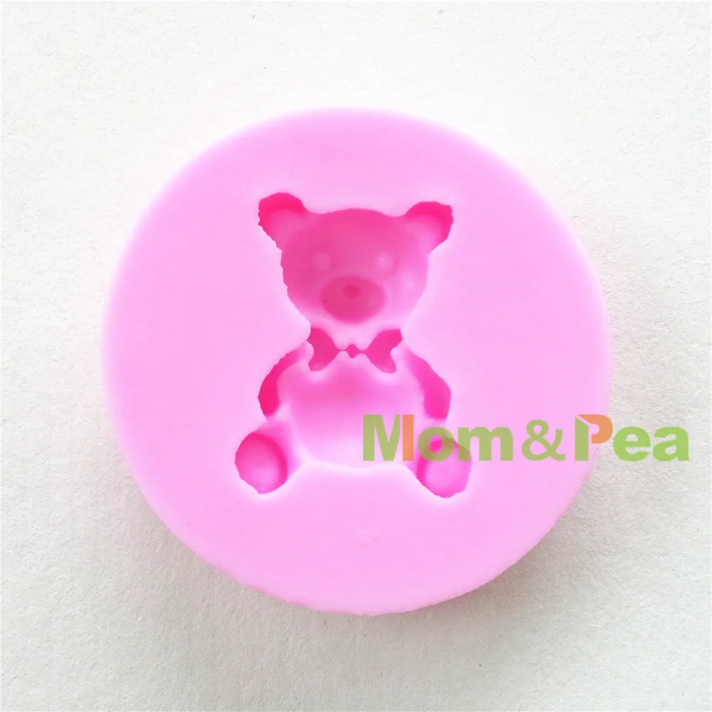 Mom &amp Pea 0652 Бесплатная доставка Мини силиконовая в форме медведя форма для