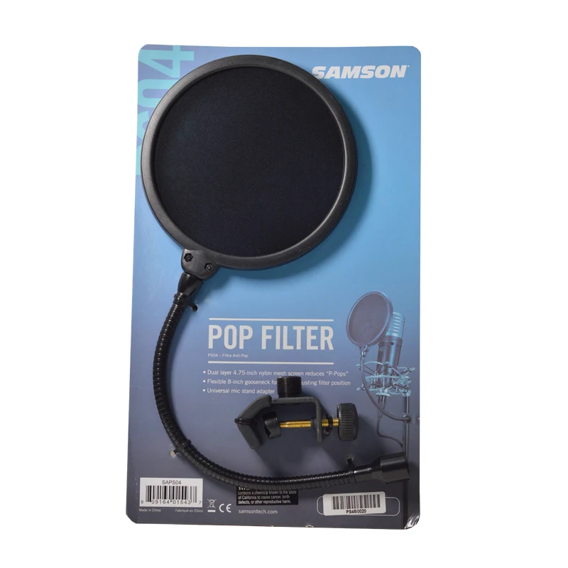 SAMSON PS04 большой двухслойный U образный записывающий микрофон поп фильтр с защитой