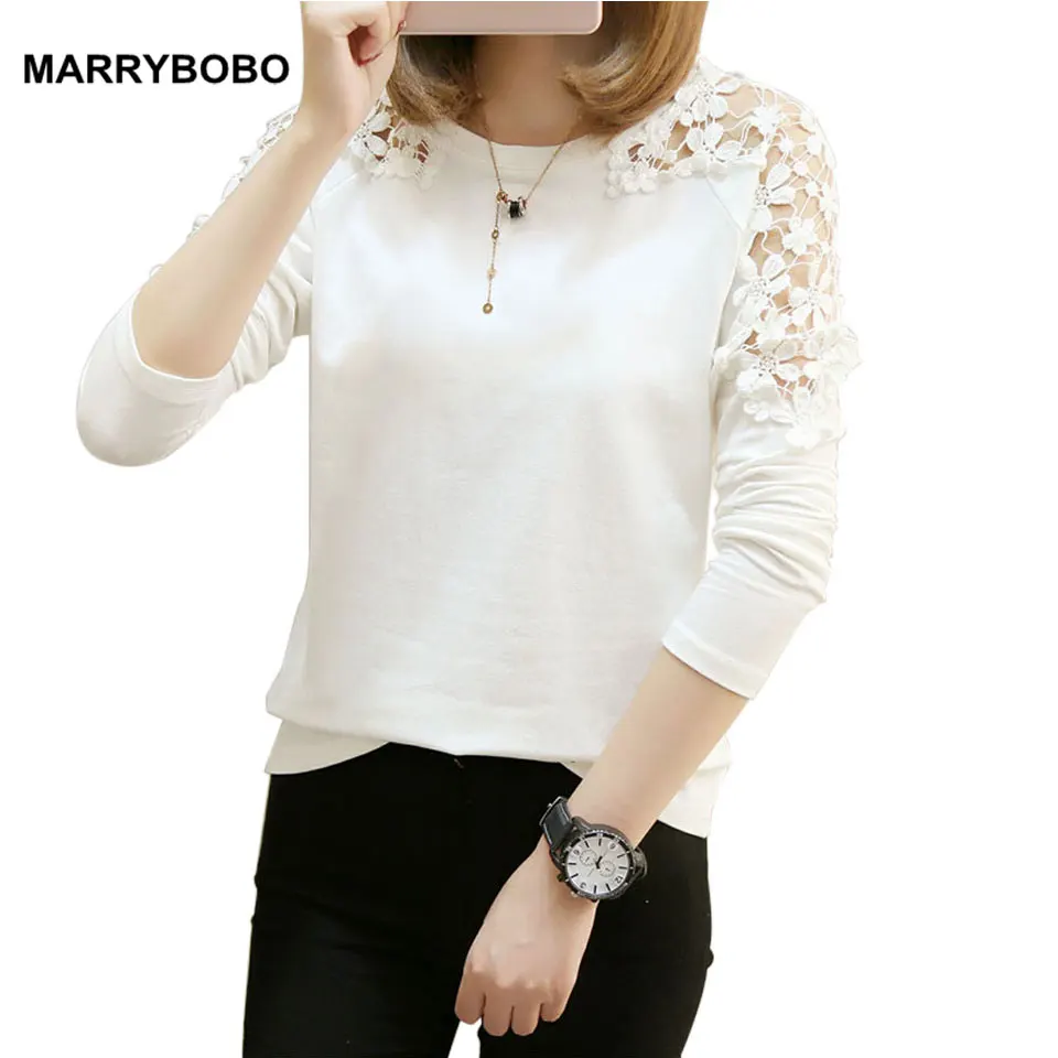 Осень-зима 2018 корейские женские Топы с длинным рукавом офисная белая футболка