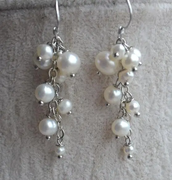 

New Arriver Pearl Earrings,Small Pearl AA 2-7MM White Freshwater Pearl Earrings,Silvers Jewelry,Fashion Woman Wedding Gift
