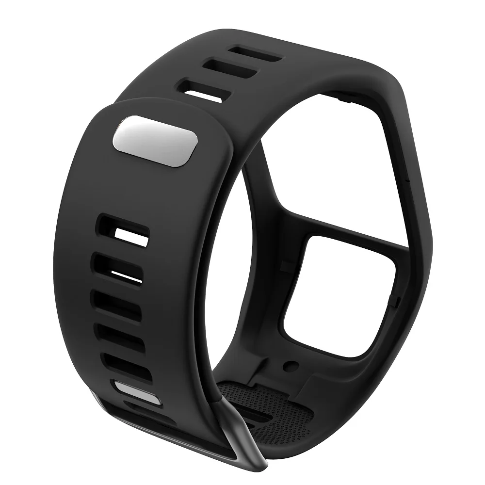 Black Силиконовый сменный ремешок для наручных часов TomTom Runner 2 3 Spark 3 gps спортивные часы TomTom 2 3 серия мягкий смарт-браслет - Цвет ремешка: Black