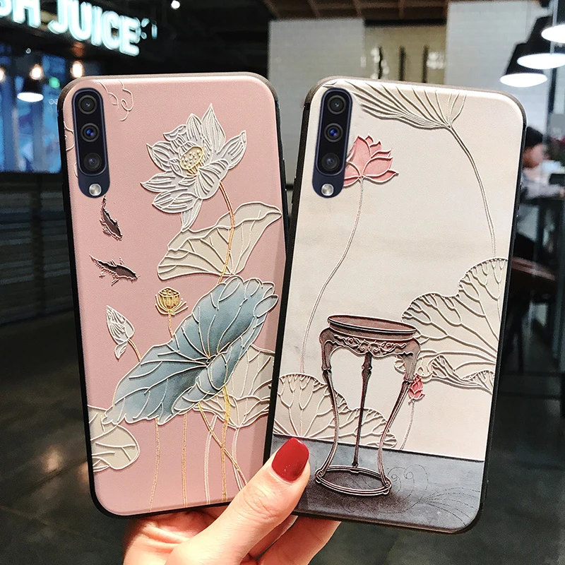 Чехол для Samsung Galaxy A50 A505F 3D цветы розы силиконовый чехол для Samsung Galaxy A30 чехол A40 A70 Note 10 S10e S10 Plus