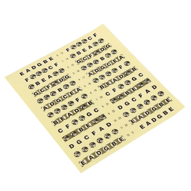 Горячая Распродажа портативная гитара Fretboard Note Sticker музыкальные весы Label