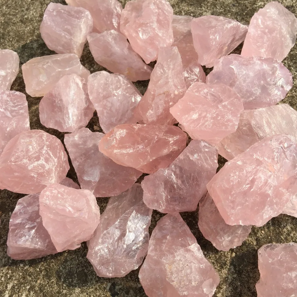 Натуральный розовый кварц необработанный большой объем для Wicca Reiki кристалл